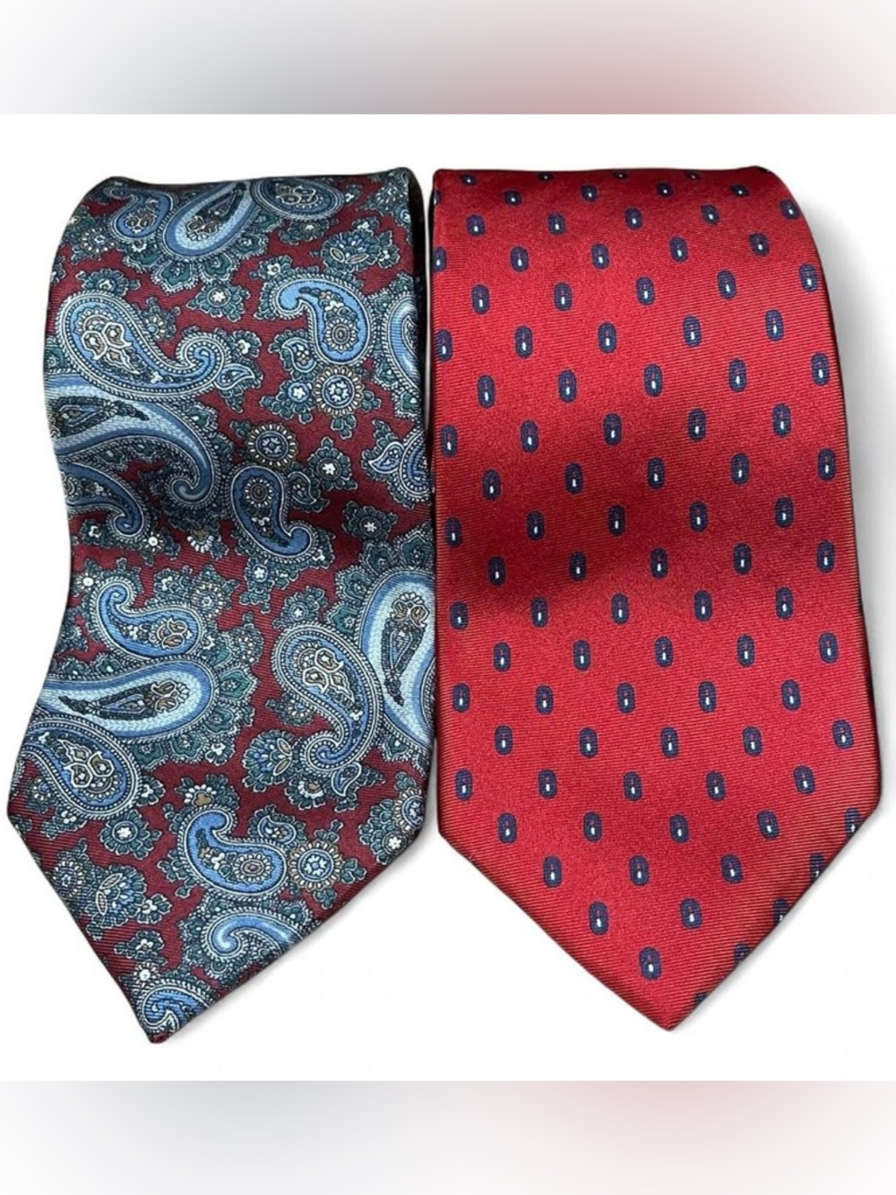 2 Vintage Christian Dior Men's Silk Ties New York Paris USA